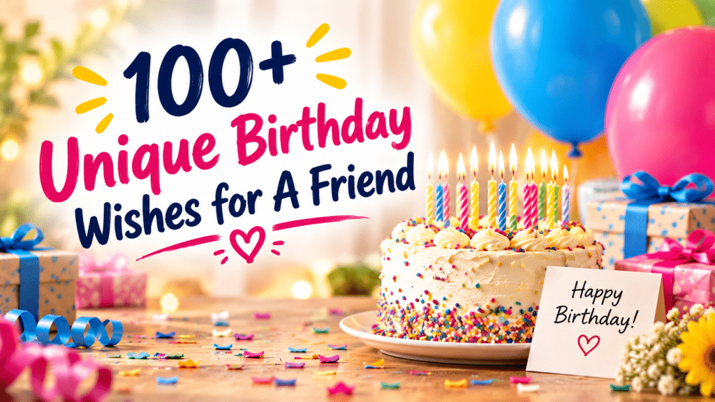 100+ Unique Birthday Wishes for A Friend