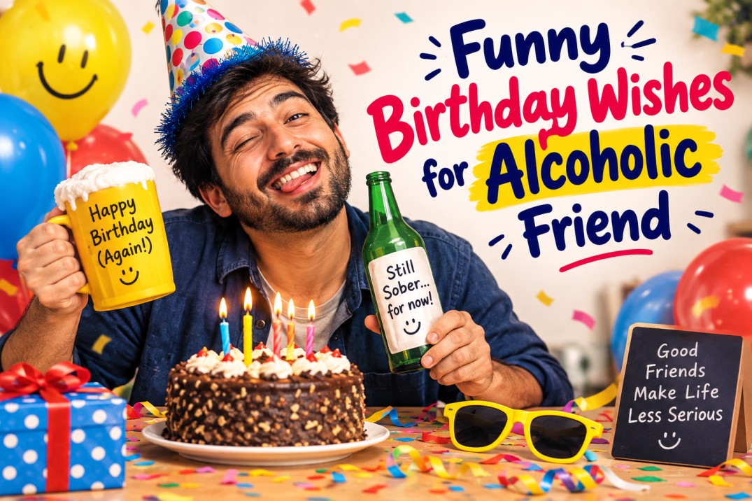 Funny Birthday Wishes for Alcoholic Friend [100+]