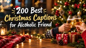200 Best Christmas Captions for Alcoholic Friend