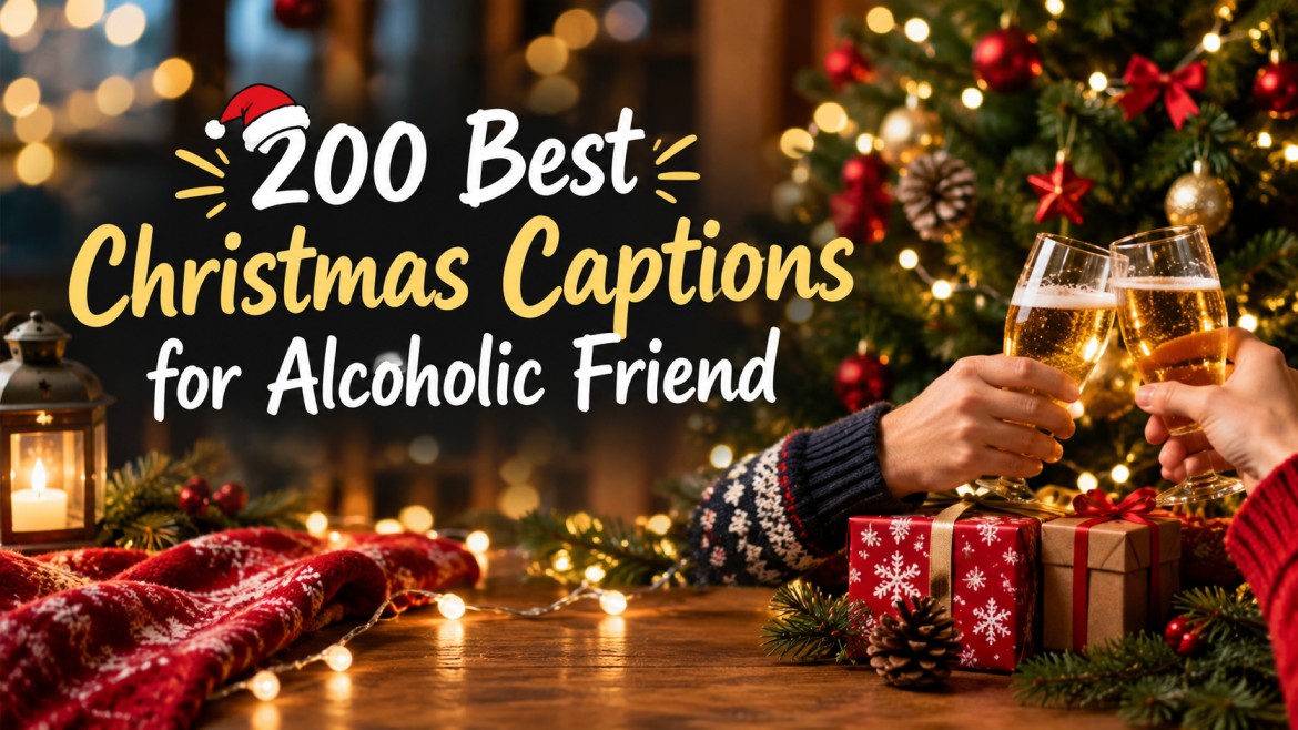 200 Best Christmas Captions for Alcoholic Friend